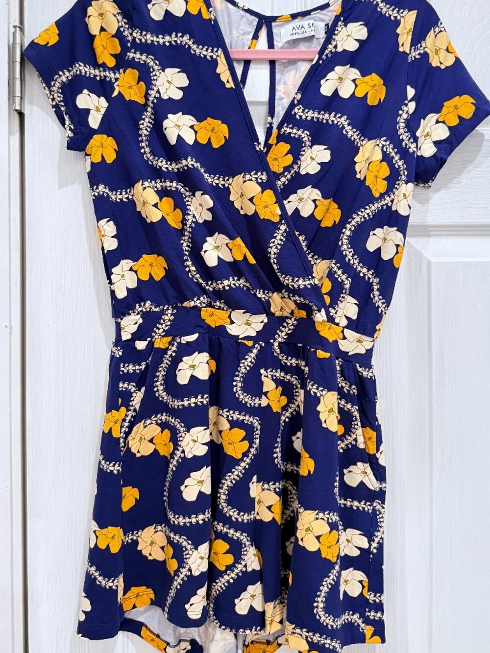 NWOT Fighting Eel Ava Sky Navy puakenikeni romper sz XS